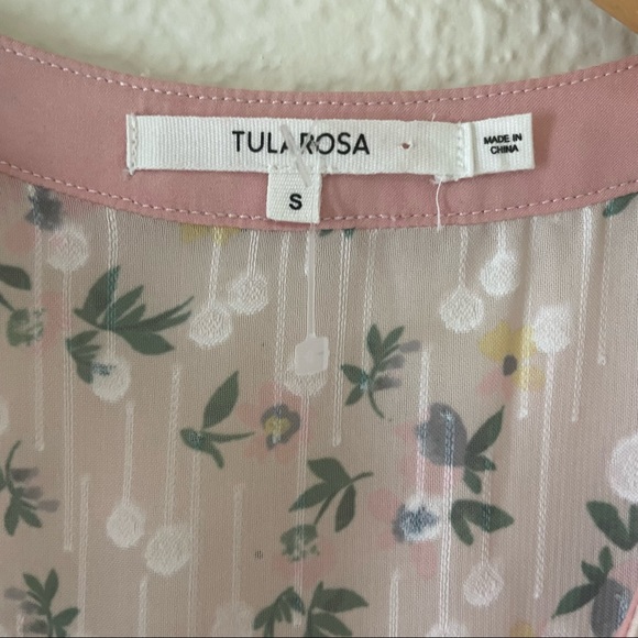 Tularosa Nathalie Pale Pink Floral Tunic Dress - Picture 4 of 7